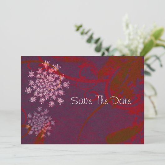 Königin Anne's Lace Save the Date (Stehend Vorderseite)