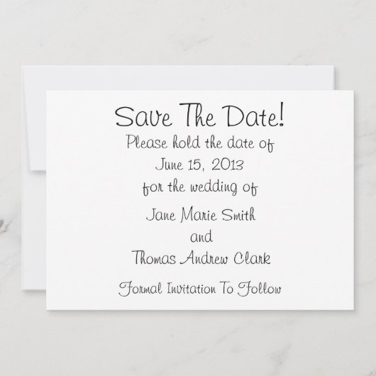 Königin Anne's Lace Save the Date (Rückseite)