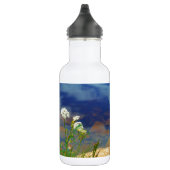 Königin Anns Spitzen-Blume, blauer Bergsee Edelstahlflasche (Rechts)