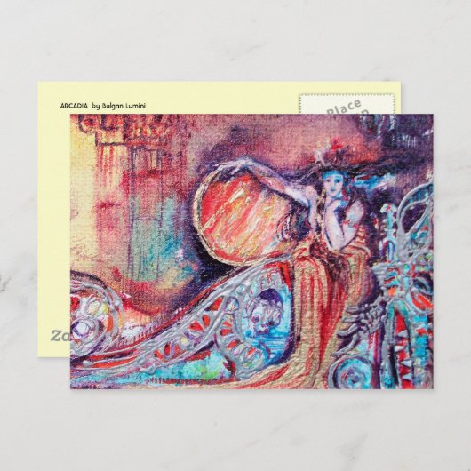 KÖNIGIN ARCADIA Fantasy Postkarte (Vorne/Hinten)