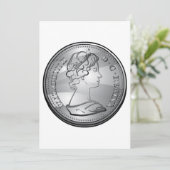 Königin auf der Münze Einladung (Stehend Vorderseite)