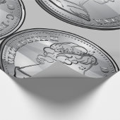 Königin auf der Münze Geschenkpapier