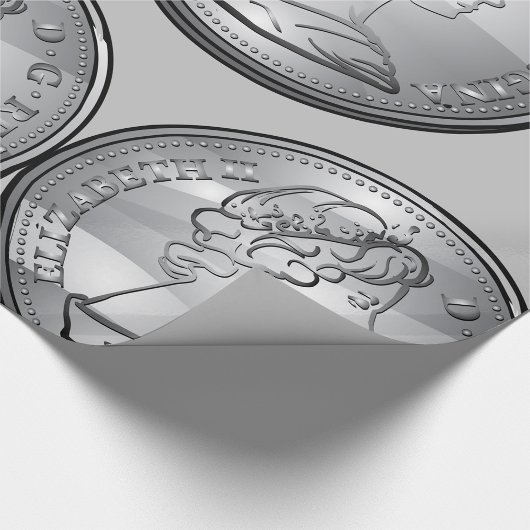 Königin auf der Münze Geschenkpapier