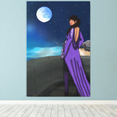 Königin auf ihrem Balkon Leinwanddruck (Insitu (Holzboden))