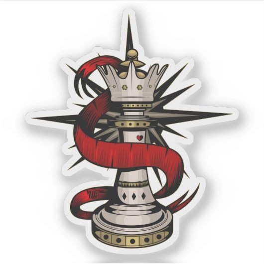 Königin Aufkleber (Vorderseite)