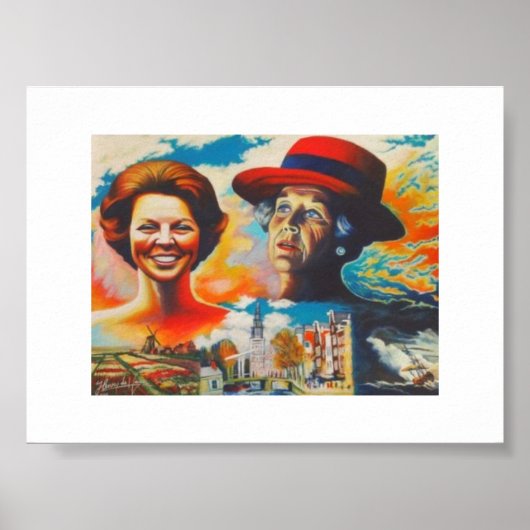 Königin Beatrix 75 Jahre Poster (Vorne)