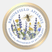 Königin Bee Hütte Garden Runder Aufkleber (Vorderseite)