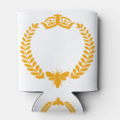 Königin Bee. Laurel mit Biene und Krone Dosenkühler (Rückseite)