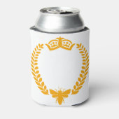 Königin Bee. Laurel mit Biene und Krone Dosenkühler (Kanne Rückseite)