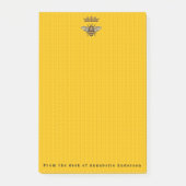 Königin Bee mit Krone Post-it Klebezettel (Vorderseite)