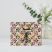 Königin Bee & Mystic Rose Postkarte (Stehend Vorderseite)