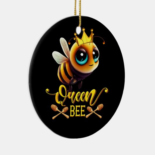 Königin Bee Royal Crown Hive Honey Beekeeping Beer Keramik Ornament (Rechts)
