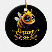 Königin Bee Royal Crown Hive Honey Beekeeping Beer Keramik Ornament (Vorne)