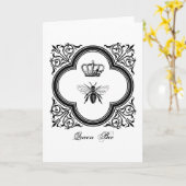 Königin Biene Karte (Gelbe Blume)