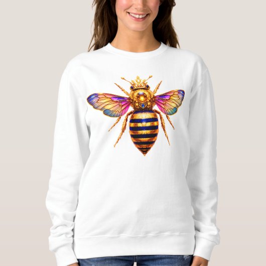 Königin Biene Mit Krone Sweatshirt (Vorderseite)