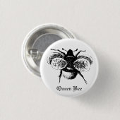 Königin Biene Pin Button (Vorne & Hinten)