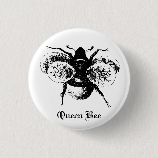 Königin Biene Pin Button (Vorderseite)