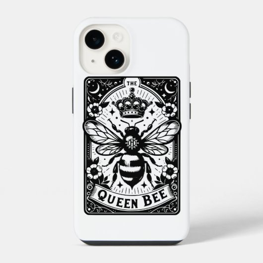 Königin Biene Tarot Karte iPhone Hülle (Rückseite)