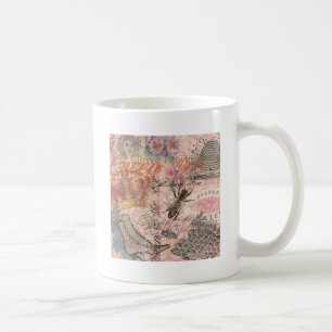 Königin Biene Vintage Schöne Collage Kaffeetasse