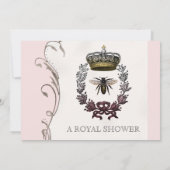 Königin-Bienen-königliche Wedding Einladung (Rückseite)