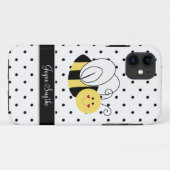Königin-Bienen-Polka-Punkt-personalisierter Kasten Case-Mate iPhone Hülle (Rückseite (Horizontal))