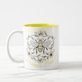 Königin-Bienen-Tasse Zweifarbige Tasse