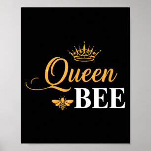 Königin Bienenkrone Schrift weibliche Natur Insekt Poster