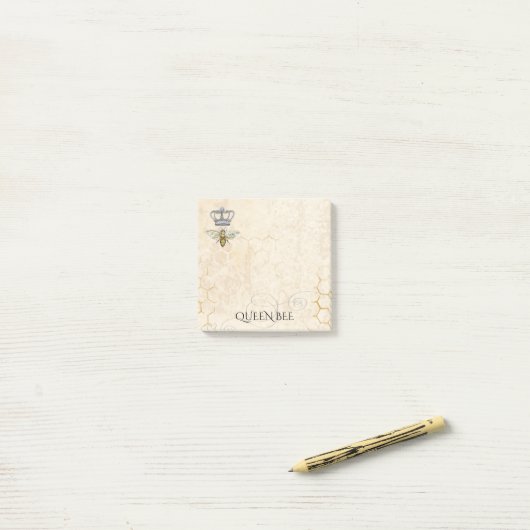 Königin-Bienenwabe-Hive Post-it Klebezettel (Auf Schreibtisch)