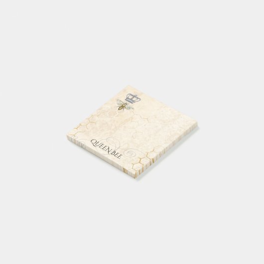 Königin-Bienenwabe-Hive Post-it Klebezettel (angewinkelt)