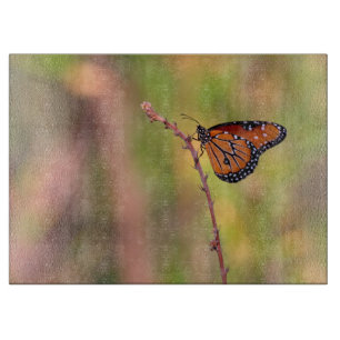 Königin Butterfly knistert im Licht Schneidebrett