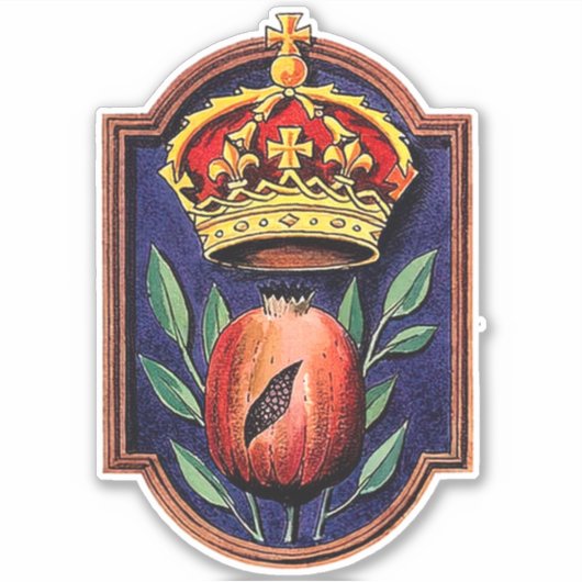 Königin Catherine von Aragon Royal Abzeichen Pomeg Aufkleber (Vorderseite)