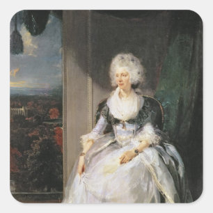 Königin Charlotte, 1789-90, Ehefrau von George III Quadratischer Aufkleber