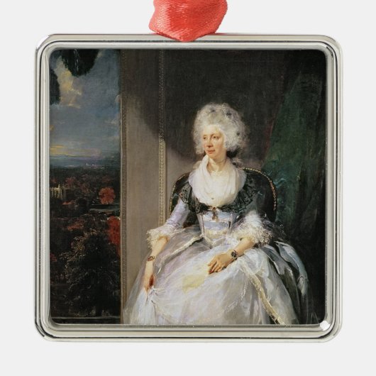 Königin Charlotte, 1789-90, Ehefrau von George III Silbernes Ornament (Vorne)