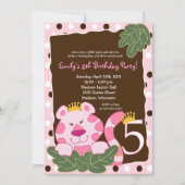 KÖNIGIN DER 5. JUNGLE EINLADUNG (Vorderseite)