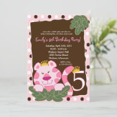 KÖNIGIN DER 5. JUNGLE EINLADUNG (Stehend Vorderseite)