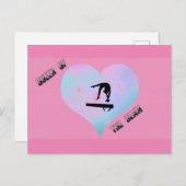 Königin der Bam Gymnastik Postkarte Rosa (Vorne/Hinten)