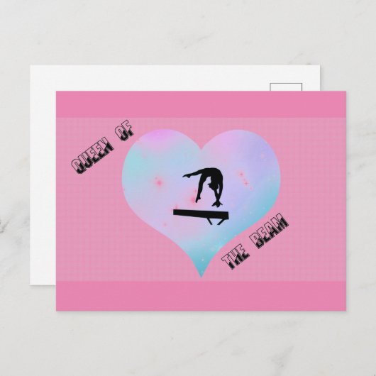 Königin der Bam Gymnastik Postkarte Rosa (Vorne/Hinten)