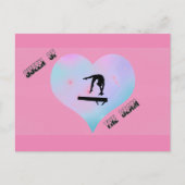 Königin der Bam Gymnastik Postkarte Rosa (Vorderseite)