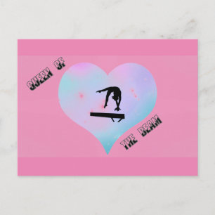 Königin der Bam Gymnastik Postkarte Rosa