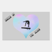 Königin der Bam Rectangle Gymnastics Sticker (Vorderseite)