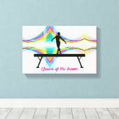 Königin der Beam - Abstrakte Turnhalle Kunst Leinwanddruck (Insitu (Holzboden))