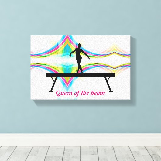 Königin der Beam - Abstrakte Turnhalle Kunst Leinwanddruck (Insitu (Holzboden))