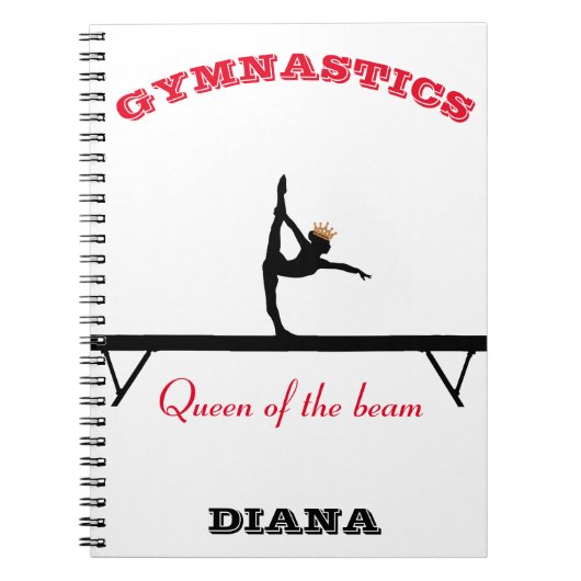 Königin der Beam Gymnastics Crown Notizblock (Vorderseite)