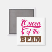 Königin der Beam Gymnastics Girls Magnet (Vorderseite/Rückseite)