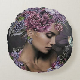 Königin der Blume Rundes Kissen