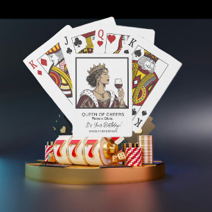 Königin der Cheers Geburtstag Spielkarten   Prost