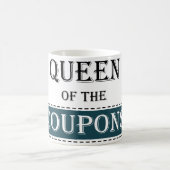 Königin der Coupons Kaffeetasse (Mittel)