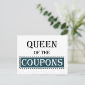 Königin der Coupons Postkarte (Stehend Vorderseite)