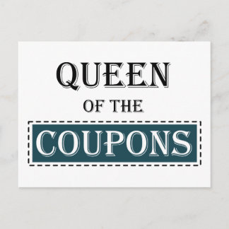 Königin der Coupons Postkarte