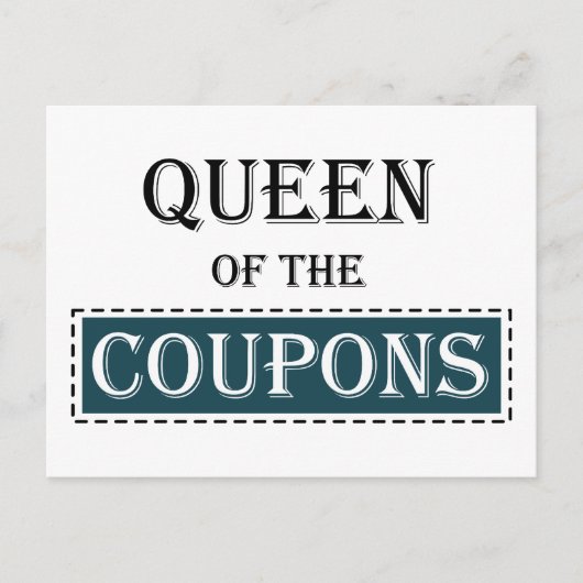Königin der Coupons Postkarte (Vorderseite)